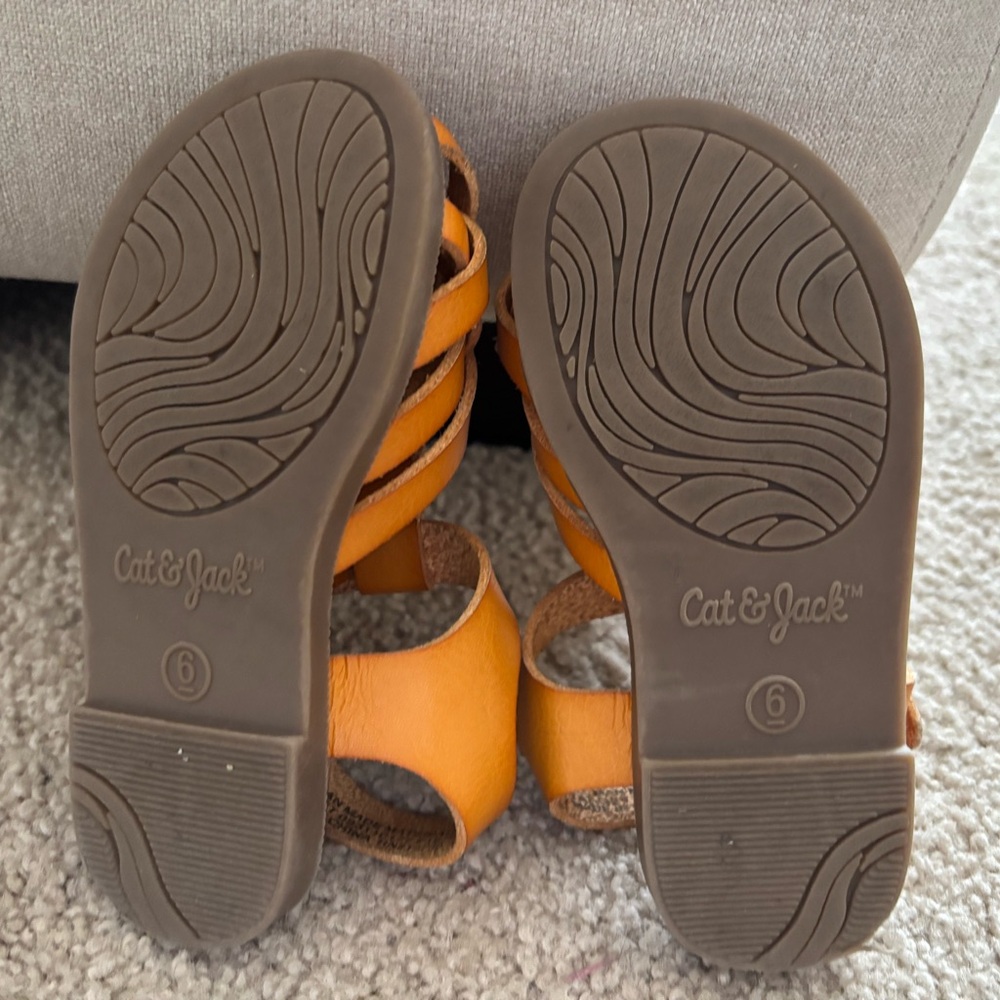 Kids Leather Sandals - Orange - Picture 3 of 3